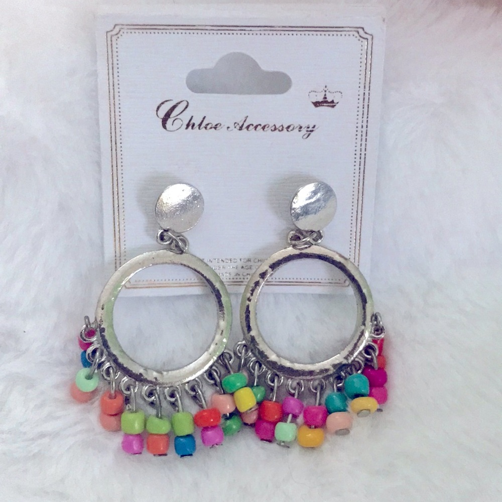 Chloe Accessory- Rainbow Bead Earrings